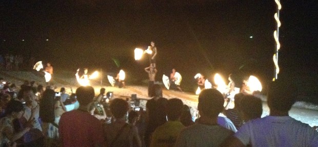 The fireshow at Ploy Talay on Koh Samet