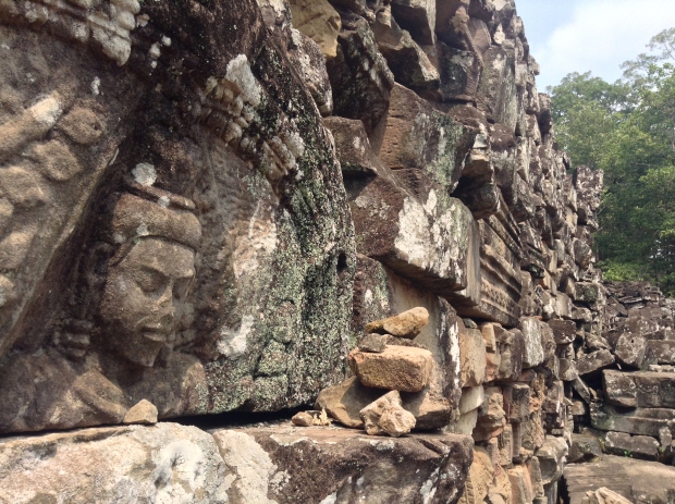 There were even faces in the rubble, which is piled neatly around the temple