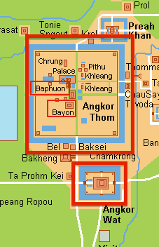 Angkor Wat, Bayon, and Baphuon