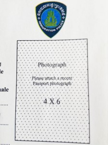 Have a 4cm X 6cm photo ready.